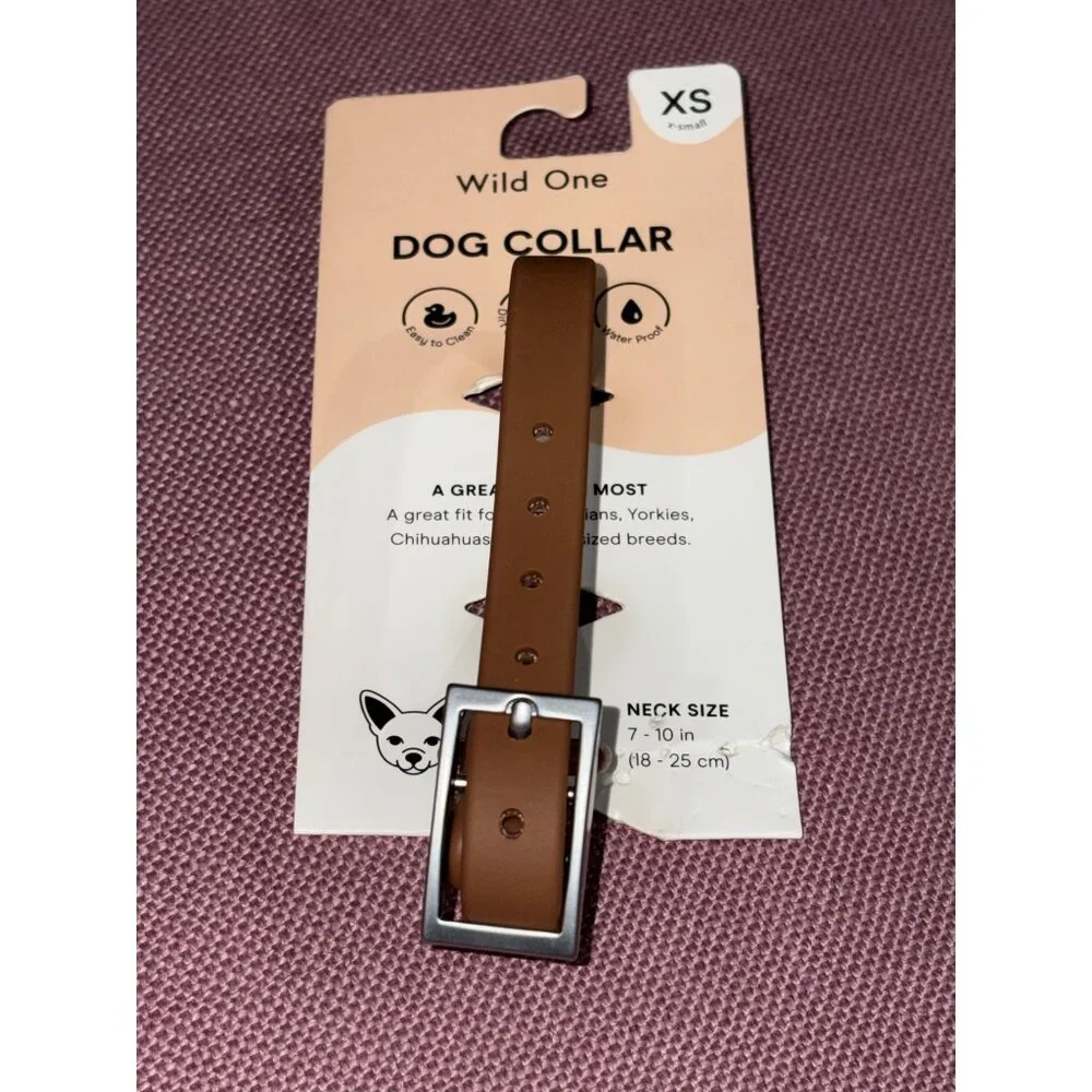 Wild One Extra Small Collar in Cocoa XSmall New Brown Dog Doggie Puppie